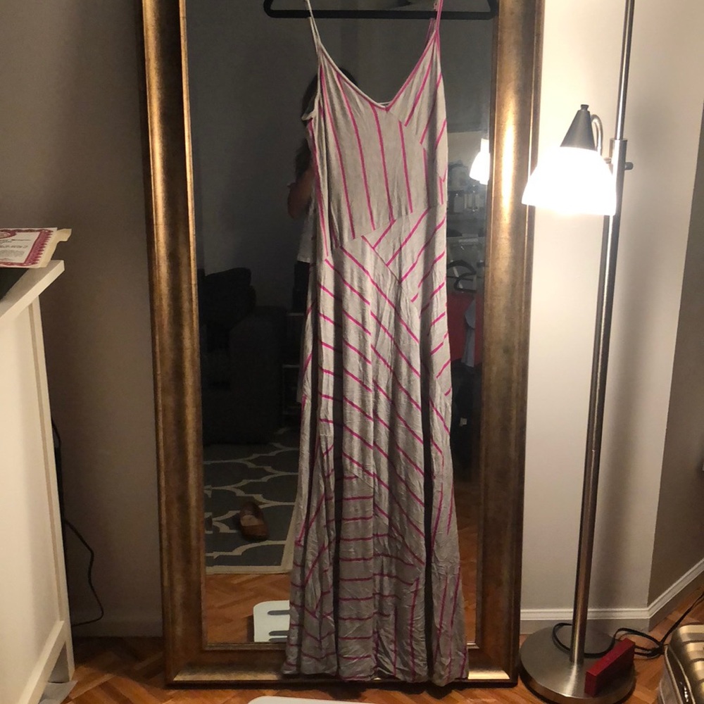 Grey and pink Calvin Klein maxi dress